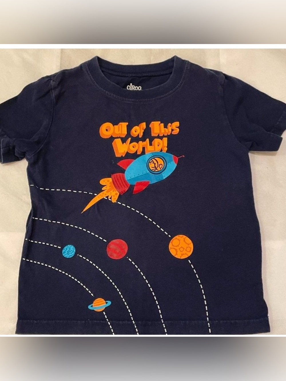 Circo Boys 3T Navy Space Rocket Graphic T-Shirt | Planets Galaxy Tee Toddler